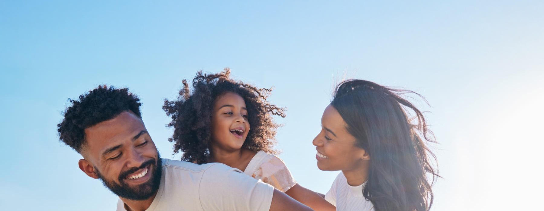 a family spending time in the sun